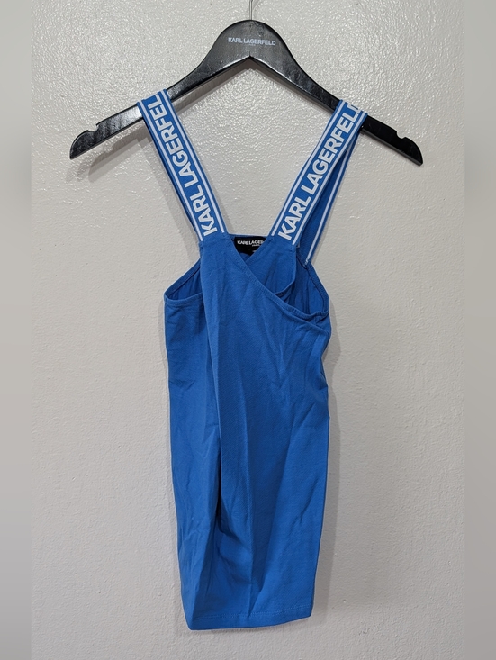 Karl Lagerfeld Tops - Karl Lagerfeld Royal Blue Logo Strap Tank